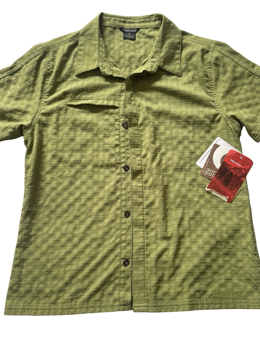 NWT Marmot Women’s 2000s Cactus Green Crestone Short Sleeve Shirt Size L